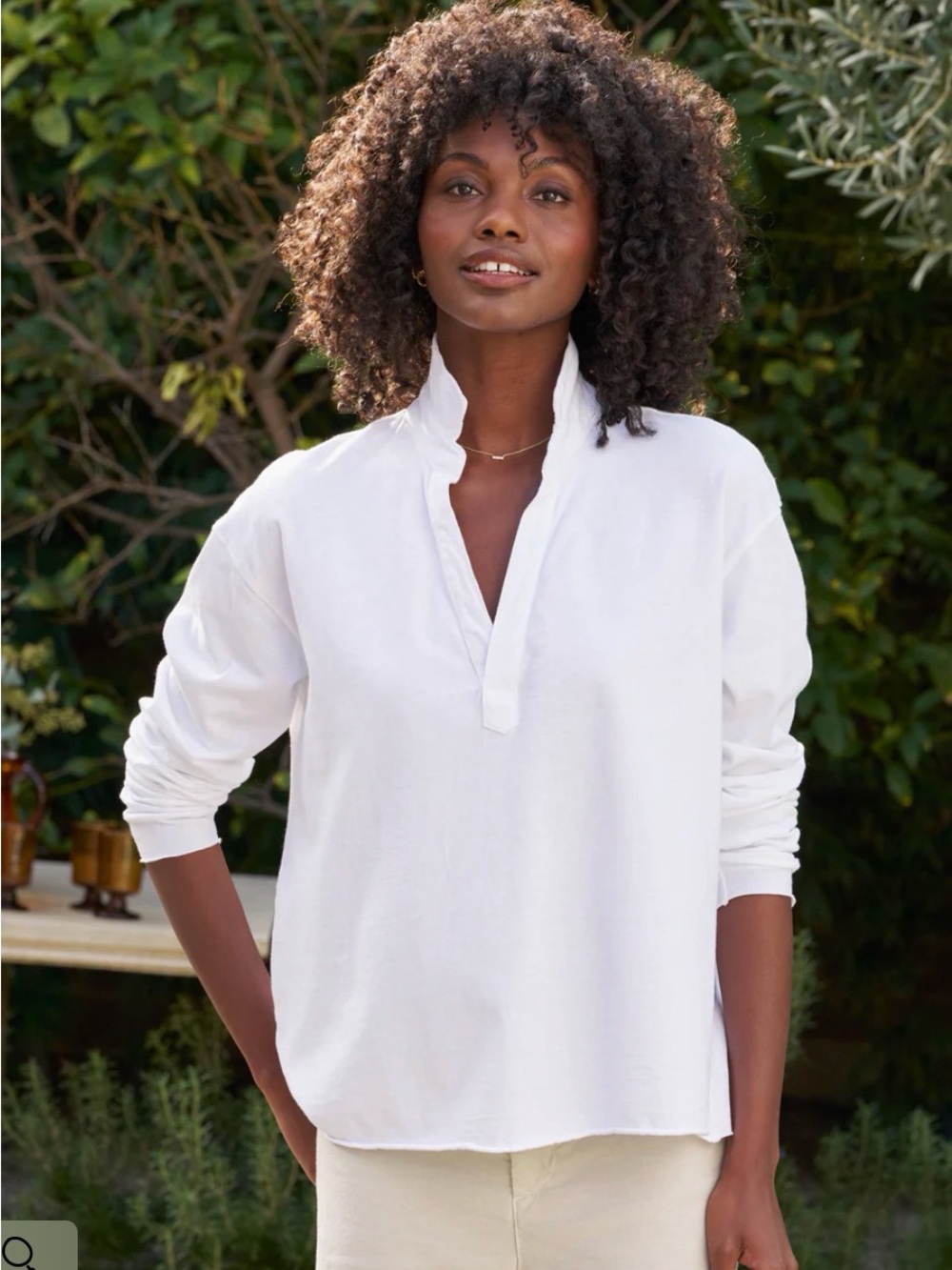 🆕Frank & Eileen Patrick Popover Henley in White - Picture 2 of 8